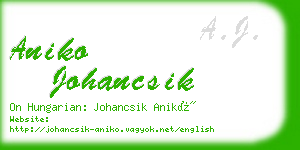 aniko johancsik business card